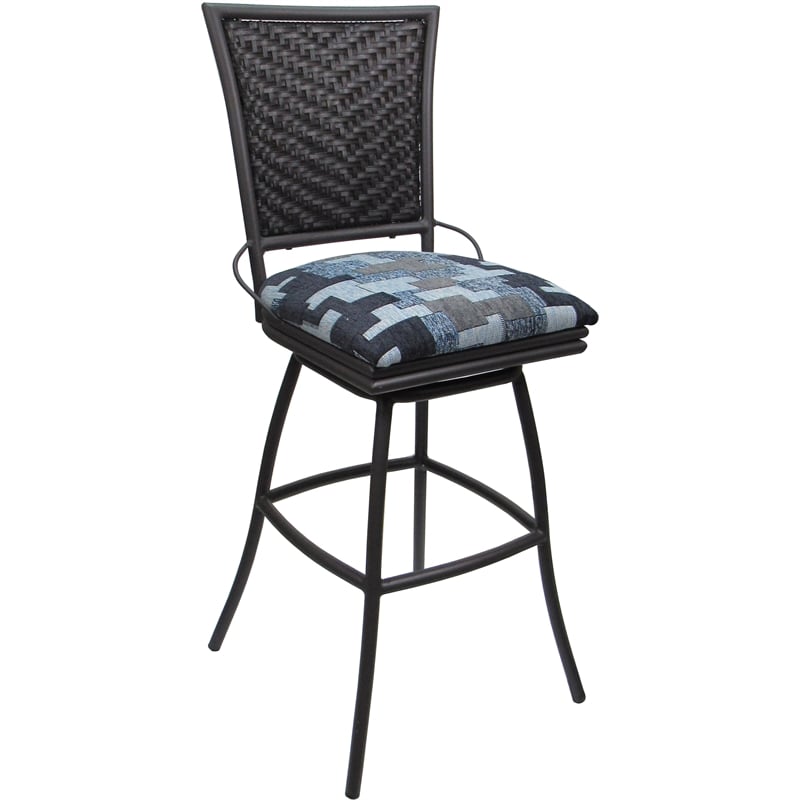 Pemberly Row Outdoor Indoor Swivel Bar Stool 30