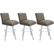 Pemberly Row Set of 3 Extra Tall Swivel Metal Stools 34