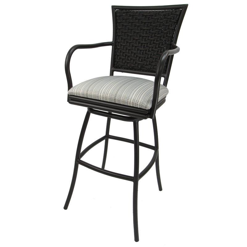 Pemberly Row Outdoor Swivel Bar Stool 30
