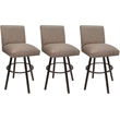 Pemberly Row Set of 3 Swivel Metal Counter Stools 26