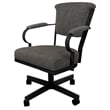 Pemberly Row Set of 4 Swivel Metal Caster Dining Chairs on Wheels