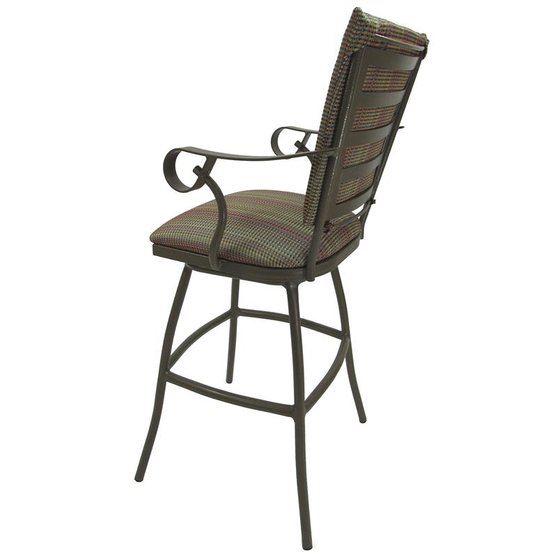 Pemberly Row Outdoor Swivel Extra Tall Stool 34