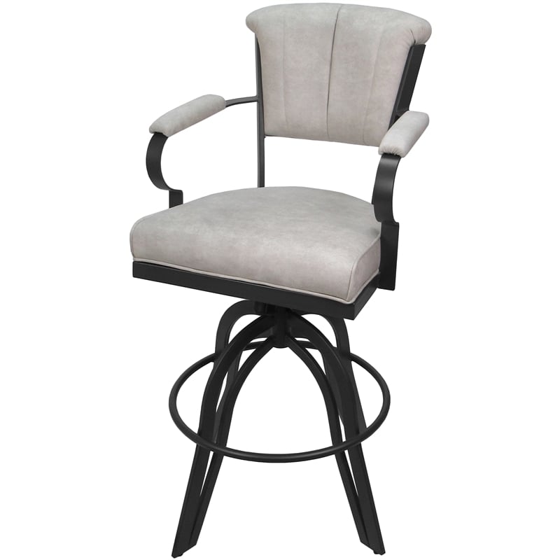 Pemberly Row Swivel Tilt Metal Counter Stool 24