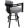 Pemberly Row Extra Tall Swivel Metal Stool 34