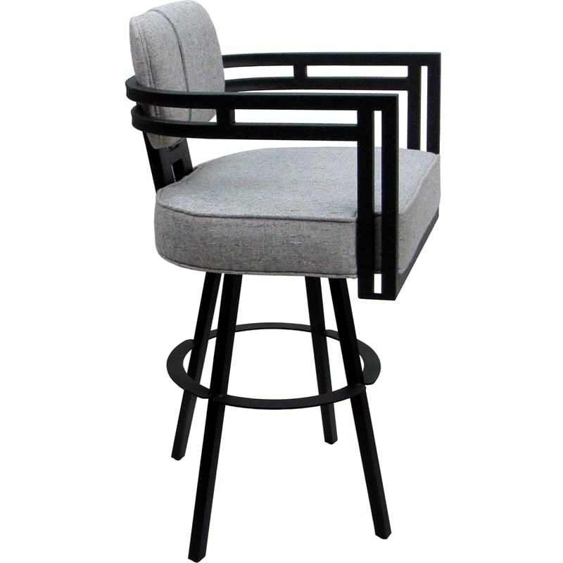 Pemberly Row Extra Tall Swivel Metal Stool 34