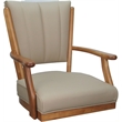 Pemberly Row Leather Counter Solid Wood Bar Stool 26