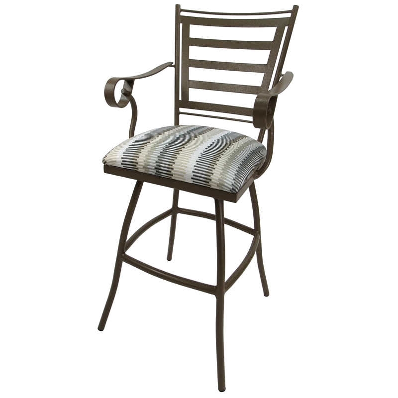 Pemberly Row Outdoor Patio Extra Tall Swivel Stool 35