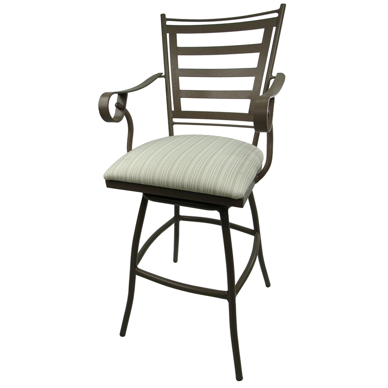 Pemberly Row Outdoor Patio Extra Tall Swivel Stool 35