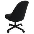 Pemberly Row Swivel Metal Dining Caster Chair in Black Vinyl in Black Base