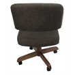 Pemberly Row Swivel Tilt Kitchen Caster Chair with Wheels in Sanora Brown Beige