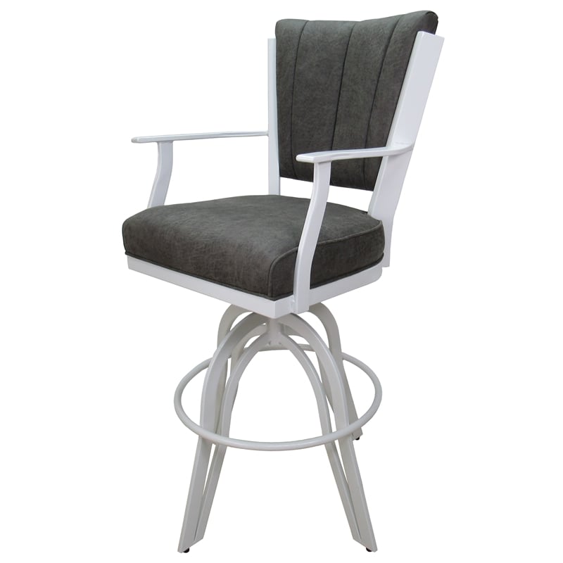 Pemberly Row Swivel Tilt Metal Counter Stool 24