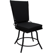 Pemberly Row Outdoor or Indoor Patio Dining Chair without Arms in Black Fabric