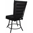 Pemberly Row Outdoor or Indoor Patio Dining Chair without Arms in Black Fabric
