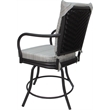 Pemberly Row Outdoor/Indoor Patio Dining Chair with Arms in Cream Fabric Gray
