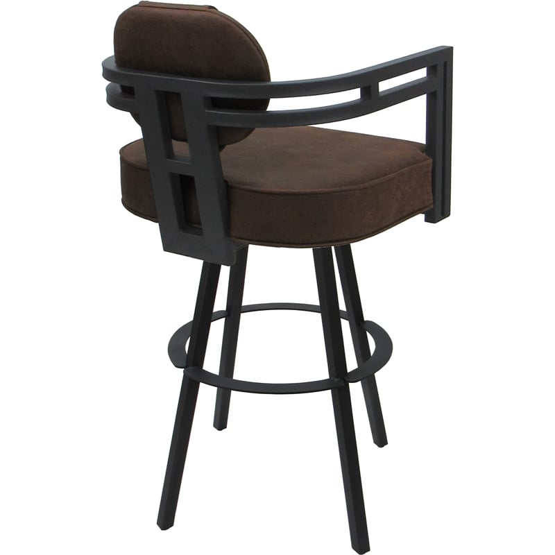 Pemberly Row Swivel Metal Extra Tall Stool 34