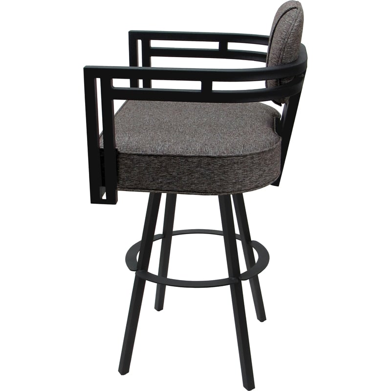 Pemberly Row Swivel Metal Bar Stool 30