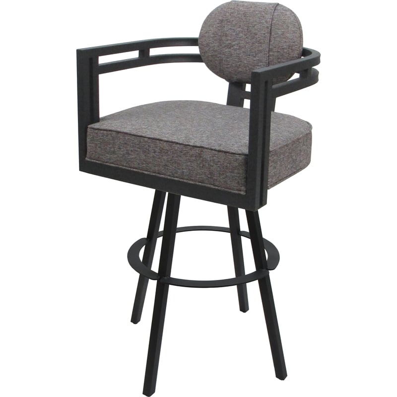Pemberly Row Swivel Metal Bar Stool 30