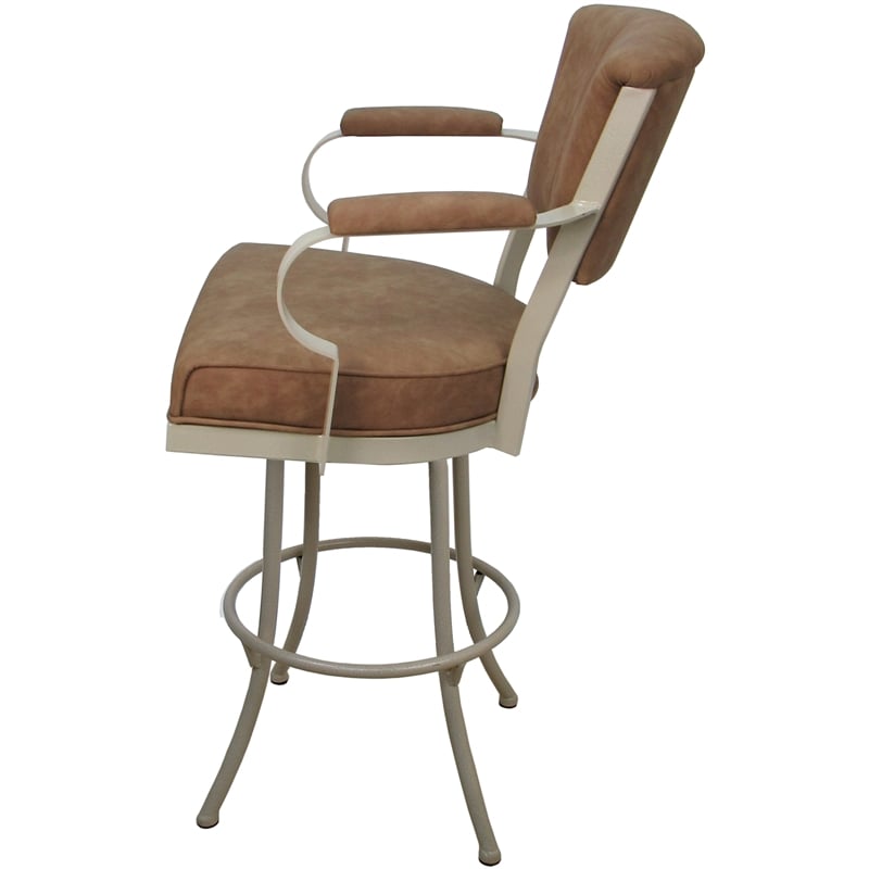 Pemberly Row Swivel Metal Bar Stool 34