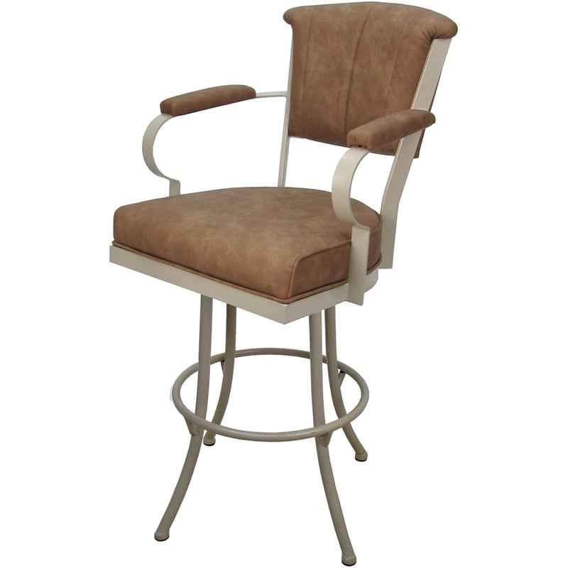Pemberly Row Swivel Metal Bar Stool 34