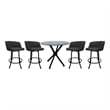 Pemberly Row Crackle Glass Metal Pub Set 30
