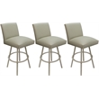 Pemberly Row Set of 3 Swivel Metal Counter Stools 26