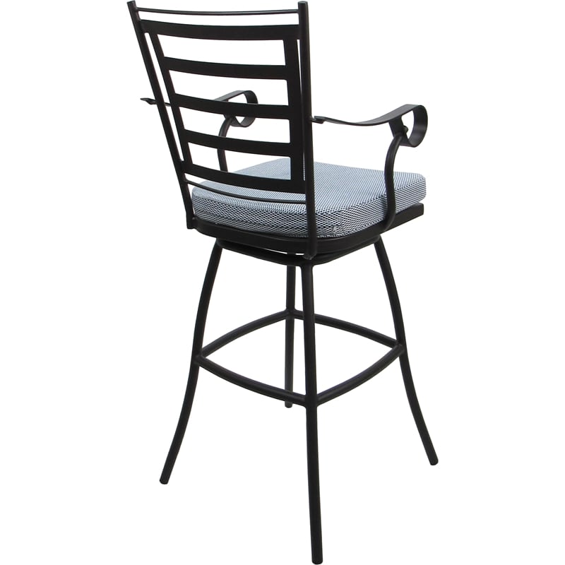 Pemberly Row Outdoor/Indoor Swivel Extra Tall Stool 34