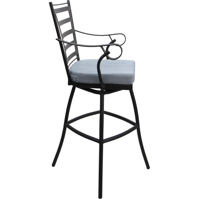 Pemberly Row Outdoor/Indoor Swivel Extra Tall Stool 34