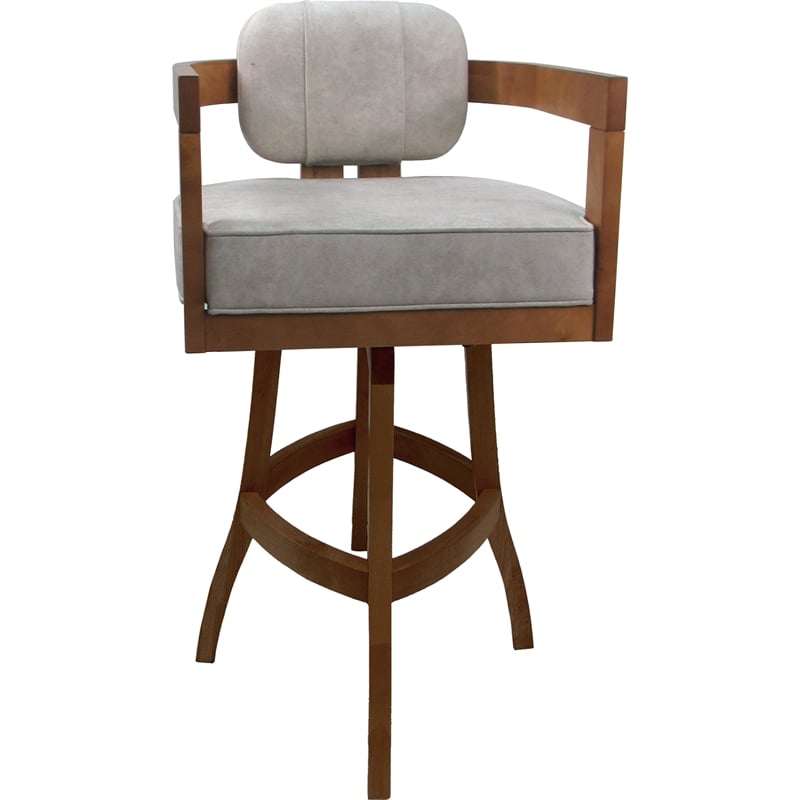 Pemberly Row Swivel Wood Counter Stool 26