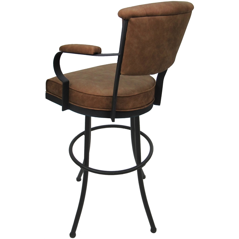Pemberly Row Swivel Metal Bar Stool 34