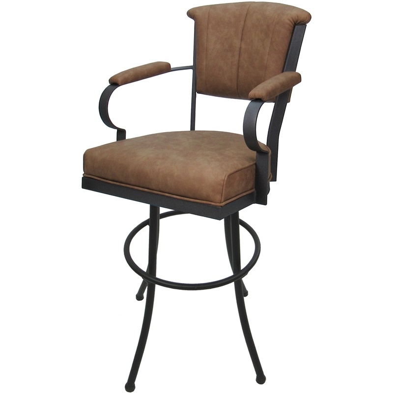Pemberly Row Swivel Metal Bar Stool 34