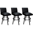 Pemberly Row Set of 3 Swivel Metal Counter Stools 26