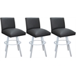 Pemberly Row Set of 3 Swivel Metal Counter Stools 26