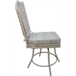 Pemberly Row Outdoor/Indoor Patio Dining Chair in Natural Cream Fabric Beige