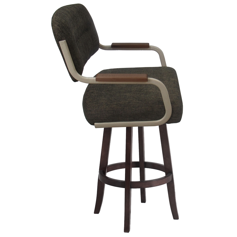 Pemberly Row Swivel Metal Bar Stool 30