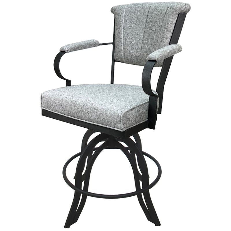 Pemberly Row Swivel Tilt Metal Counter Stool 24