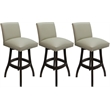 Pemberly Row Set of 3 Swivel Wood Counter Stools 26