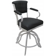 Pemberly Row Swivel Tilt Metal Counter Stool 24