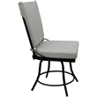 Pemberly Row Patio Dining Set without Arms in White Black Frame