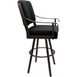 Pemberly Row Extra Tall Swivel Metal Bar Stool 34
