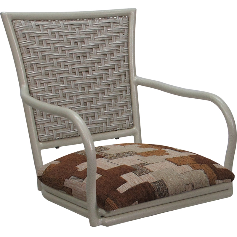 Pemberly Row Set of 3 Extra Tall Stools Arms in Terracotta Fabric & Beige