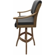 Pemberly Row Leather Solid Wood Bar Stool 30