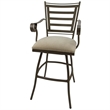 Pemberly Row Outdoor Patio Extra Tall Spectator Swivel Bar Stool 35