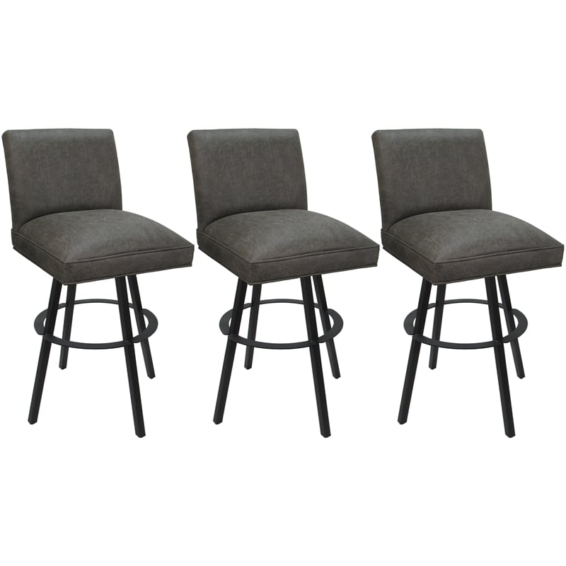 Pemberly Row Set of 3 Swivel Bar Stools 30