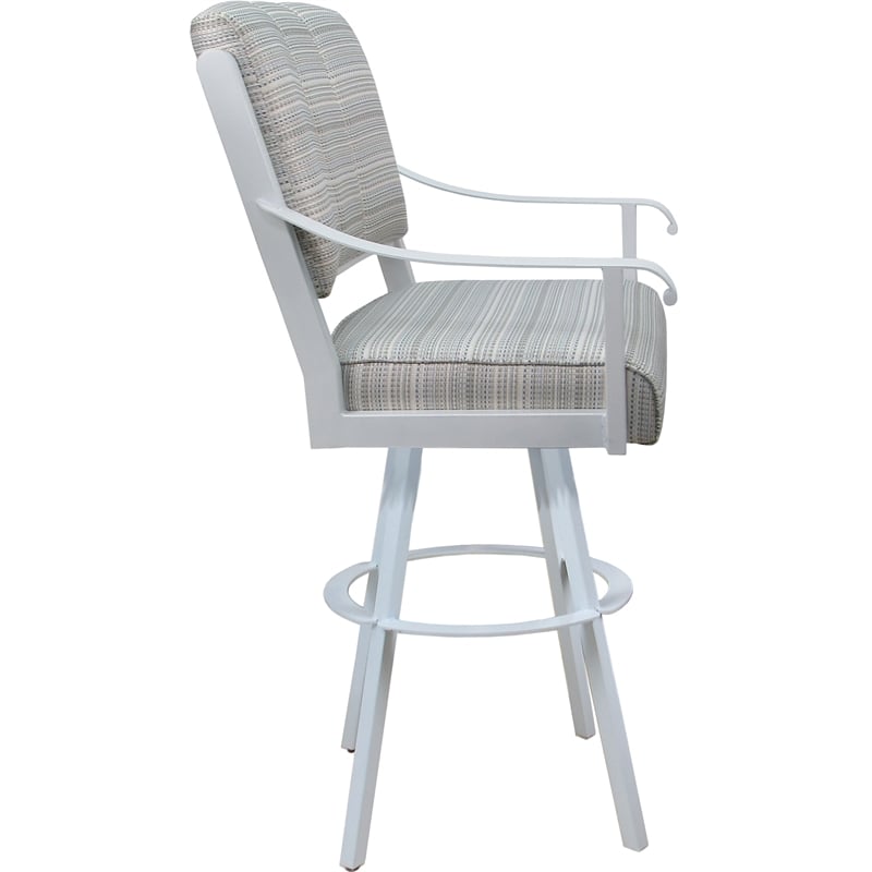Pemberly Row Extra Tall Bar Stool Swivel Metal 34
