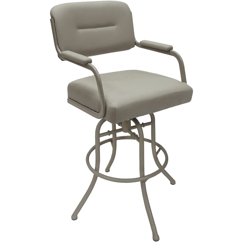 Pemberly Row Swivel Metal Bar Stool 30