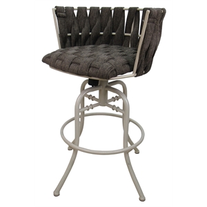 Pemberly Row Counter 26&quot Swivel Tilt Metal Bar Stool in Brown Beige