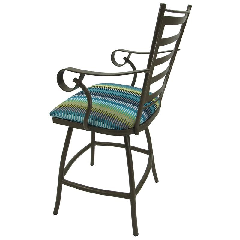 Pemberly Row Outdoor Swivel Counter Stool 26