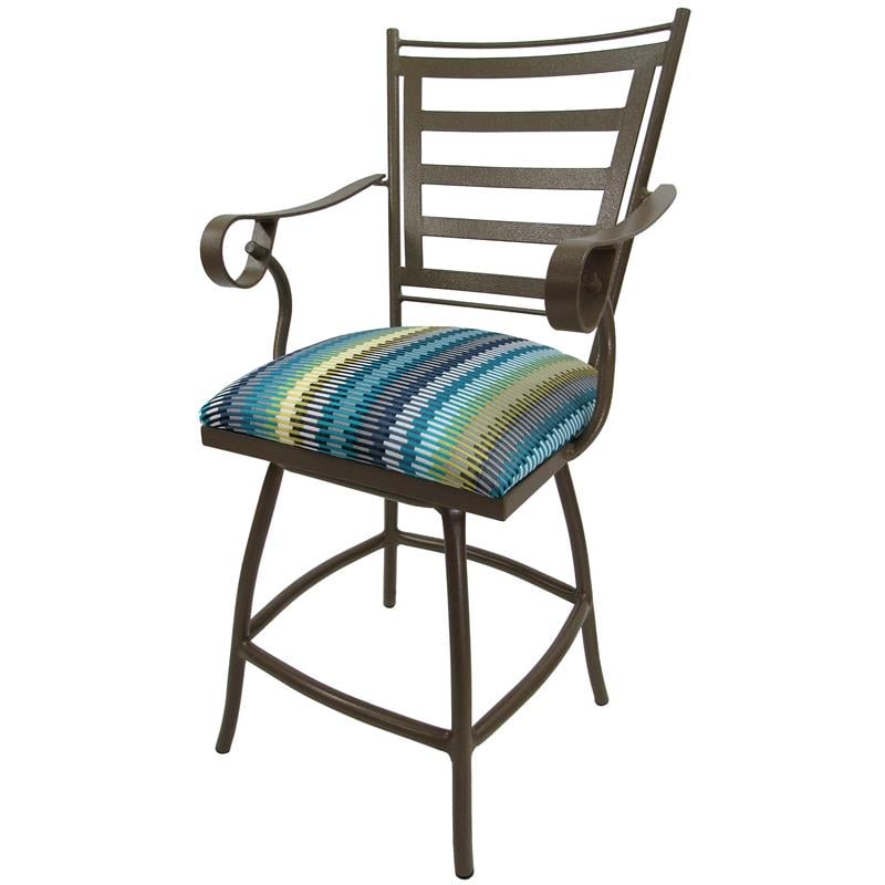 Pemberly Row Outdoor Swivel Counter Stool 26