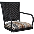 Pemberly Row Set of 3 Counter Stools with Arms in DriftNutmeg with Black Frame