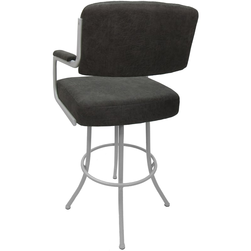 Pemberly Row Swivel Metal Bar Stool 30